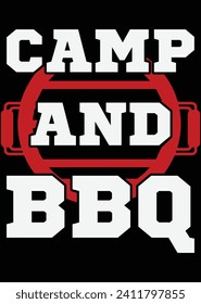 
Camp And BBQ eps cut file for cutting machine