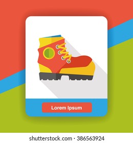 camp boot flat icon