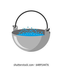 Camp Bowler isolated. Camping pot on white background
