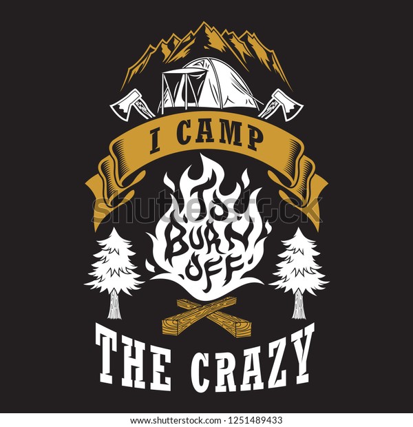 t shirts with camping sayings