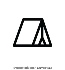 Camp, camping vector icon