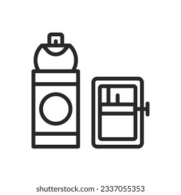 Camp Canned Food Icon. Vector Line Illustration of Various Canned Food Containers - Tins and Jars. 