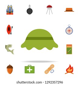 camp cap colored illustration icon. Camping icons universal set for web and mobile