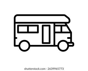 Camp car icon. Vector illustration.