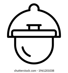 Camp cauldron icon. Outline Camp cauldron vector icon for web design isolated on white background