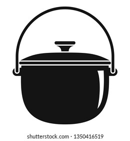 Camp cauldron icon. Simple illustration of camp cauldron vector icon for web design isolated on white background