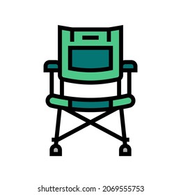 camp chair color icon vector. camp chair sign. isolated symbol illustration