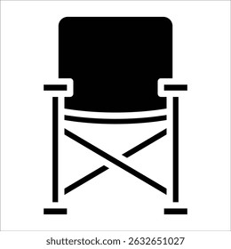 Camp Chair Icon Element For Design