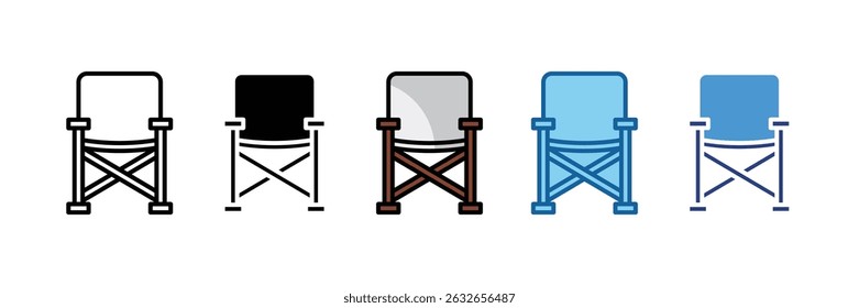 Camp Chair Icon Element For Design