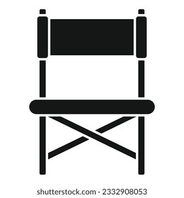 Camp chair icon simple vector. Travel equipment. Activity extreme