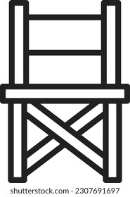 Imagen vectorial de icono de la silla del campamento. Adecuado para aplicaciones web móviles y medios de impresión.