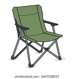 Camp Chair Vector Design on Transparent Background