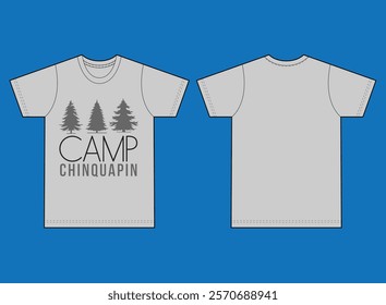 Camp chinquapin grey t-shirt design for men