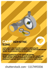Camp color isometric poster