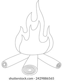 camp coloring image for winter