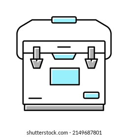 vector de icono de color del enfriador del campamento. señal del enfriador del campamento. ilustración de símbolo aislado