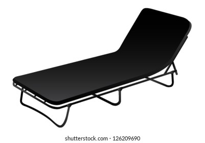 Camp Cot Vector Illustration