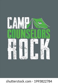 Camp Counselor Camp Counselors Rock design vector illustration for use in design and print poster canvas