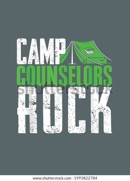 Camp Counselor Camp\
Counselors Rock design vector illustration for use in design and\
print poster canvas