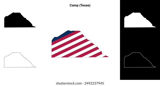 Conjunto de mapas esquemáticos del condado de Camp (Texas)
