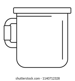 Camp cup icon. Outline illustration of camp cup vector icon for web design isolated on white background