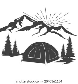 Camp element Vector icon design illustration Template
