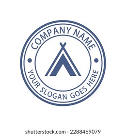 camp with emblem logo , adventure logo