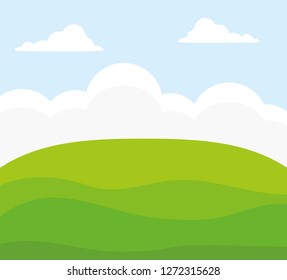 camp field landscape scene