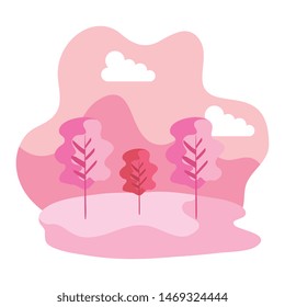 camp field landscape scene icon