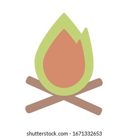 camp fire flame isolated icon vector illustration design