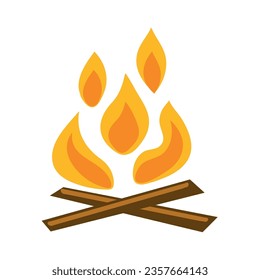 Camp fire icon clipart avatar logotype isolated vector illustration
