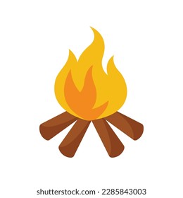 camp fire icon vector design template in white background