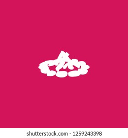 camp fire icon vector. camp fire sign on pink background. camp fire icon for web and app