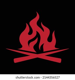 Logo de Camp Fire, simple y moderno, vector EPS 10