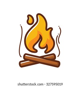 Camp Fire Vector