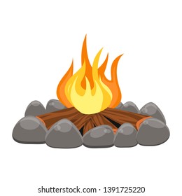 Camp fire vector design illustration isolated on white background