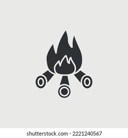 leña de fuego del vector de fuego del campamento