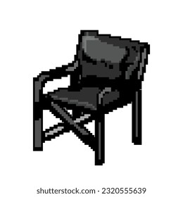 camp folding chair game pixel art retro vector. bit camp folding chair. old vintage illustration