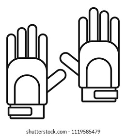 Camp gloves icon. Outline illustration of camp gloves vector icon for web design isolated on white background