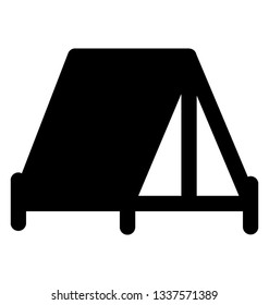 Camp glyph icon vector 