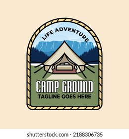 Camp Ground Outdoor Illustration Logo Concept