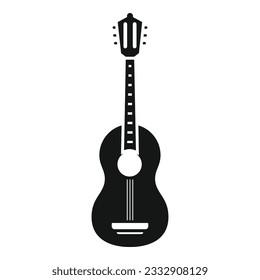 Camp guitar icon simple vector. Travel equipment. Vacation accessories