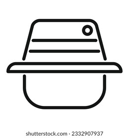 Camp hat icon outline vector. Trip compass. Activity extreme