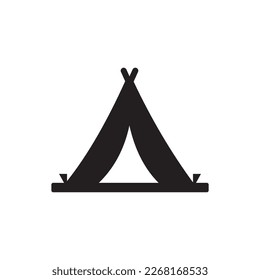 icono de campamento, vector de icono de negocio