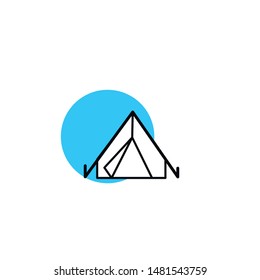 camp icon design logo vector