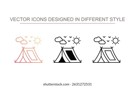 Camp icon design with white background stock illustration