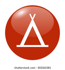 camp icon. Flat design style eps 10