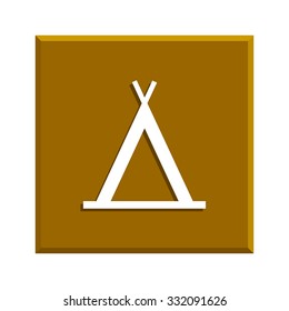 camp icon. Flat design style eps 10