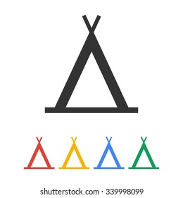 camp icon. Flat design style eps 10