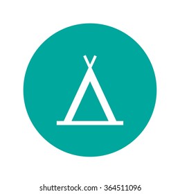 camp icon. Flat design style eps 10